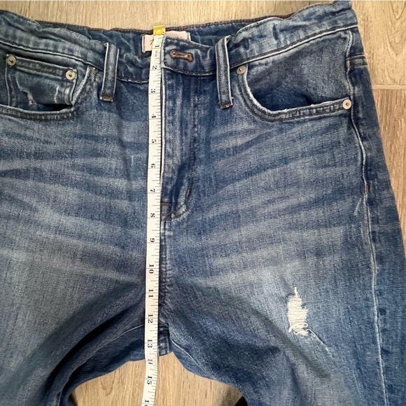 Madewell Jeans The High Rise Slim Boy Distressed Fray Hem Boyfriend Trend Casual - Picture 12 of 12